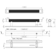 Kép 2/3 - Furnipart Manor Back matt fekete bútor fogantyú 128mm 549020128-99
