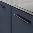 Kép 4/4 - Furnipart Manor Back matt fekete bútor fogantyú 192mm 549020192-99