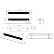 Kép 2/5 - Furnipart Manor Back inox hatású bútor fogantyú 128mm 549020128-66