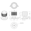 Kép 2/4 - Furnipart Manor Round antik sárgaréz bútorgomb 549220025-39