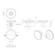 Kép 2/4 - Furnipart Plato inox hatású bútorgomb 441320042-66