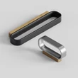 Kép 3/4 - Furnipart Race lakkozott tölgy - inox hatású bútorfogantyú 32 mm 557120032-052/66