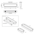 Kép 4/4 - Furnipart Race lakkozott tölgy - inox hatású bútorfogantyú 32 mm 557120032-052/66