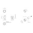 Kép 3/4 - Furnipart RADIO MINI fém-fa, lakkozott tölgy - csiszolt arany gomb fogantyú 113220026-052/33