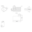 Kép 2/3 - Furnipart Scope fekete bútorgomb 543060016-9005