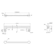 Kép 2/3 - Furnipart Scope fekete bútorfogantyú 160mm 543060160-9005