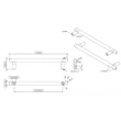 Kép 4/4 - Furnipart Tocco matt fekete bútorfogantyú 160 mm 554620160-99