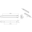 Kép 2/2 - Furnipart Track szálcsiszolt sárgaréz bútorfogantyú 160 mm 457020160-31