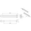 Kép 3/3 - Furnipart Track szálcsiszolt fekete bútorfogantyú 160 mm 457020160-76
