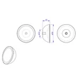 Kép 4/4 - Furnipart WOK fa, lakkozott dió - krém RAL 9001 gomb fogantyú 101590050-292/732