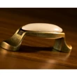 Kép 6/9 - Giusti fehér porcelán - antik patina bútorfogantyú FG.M160100D1G