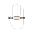 Kép 7/7 - Giusti fehér porcelán - antik fekete bútorfogantyú FG.M770100C2G