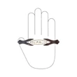 Kép 7/7 - Giusti mintás fehér porcelán - sötétbarna bútorfogantyú FG.M9501Q6R7G