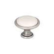 Kép 2/7 - Giusti fehér porcelán - ezüst bútorfogantyú gomb FG.P07010015G