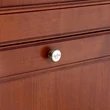Kép 4/6 - Giusti fehér-barna nonfiguratív porcelán - sötétbarna bútorfogantyú gomb FG.P7701G1B1G