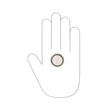 Kép 7/7 - Giusti fehér porcelán - antik fekete bútorfogantyú gomb FG.P880100C2G