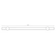 Kép 3/4 - Glass Design Profili víztiszta üveg / fényes réz 500 mm bútorfogantyú PF50T01F1