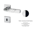 Kép 1/3 - Glass Design CUBE Marble négyzetrozettás kilincsgarnitúra