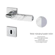 Kép 1/3 - Glass Design CUBE Marble négyzetrozettás kilincsgarnitúra