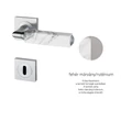 Kép 1/3 - Glass Design CUBE Marble négyzetrozettás kilincsgarnitúra