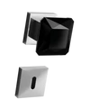 Kép 1/3 - Glass Design DIAMOND Q négyzetrozettás gomb kilincsgarnitúra