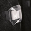 Kép 3/3 - Glass Design DIAMOND víztiszta üveg / fényes króm bútorfogantyú 50 x 50 mm DIAMPULL50T01F4