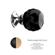 Kép 1/3 - Glass design GEO fekete üveg / matt bronz bútorfogantyú