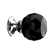 Kép 1/3 - Glass design GEO fekete üveg / fényes króm bútorfogantyú