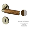 Kép 1/4 - Glass Design KIKKA Leather körrozettás kilincsgarnitúra