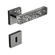 Kép 1/4 - Glass Design KYMI ICE négyzetrozettás kilincsgarnitúra