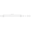 Kép 2/2 - Glass Design M510 matt üveg / arany 130 mm bútorfogantyú M510S01F3CF96