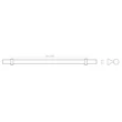 Kép 2/2 - Glass Design M510 matt üveg / szálcsiszolt króm 200 mm bútorfogantyú M510S01F8CF128