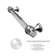 Kép 1/2 - Glass Design M510 matt üveg / szálcsiszolt króm 200 mm bútorfogantyú M510S01F8CF128