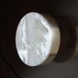 Kép 1/2 - Glass Design PERLA Lux fehér gyöngyház Swarovski kristályokkal / fényes króm bútorfogantyú Ø 30mm