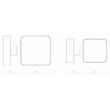 Kép 3/3 - Glass Design PERLA Quadro fehér gyöngyház / fényes króm bútorfogantyú 30 x 30 mm PERLAQMPF430X30