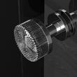 Kép 1/2 - Glass Design RAY Pull XL víztiszta üveg / fényes króm körrozettás fix ajtógomb