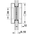 Kép 2/2 - Häfele 981.49.340 négyzet alakú húzóka üveglaphoz inox