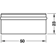 Kép 2/2 - Häfele ragasztható ajtóütköző 50 mm x 23 mm No. 937.52.610