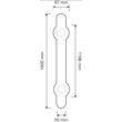 Kép 5/5 - Arte 1196 mm furattáv