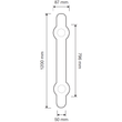 Kép 3/5 - Arte 796 mm furattáv