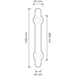 Kép 4/5 - Arte 896 mm furattáv