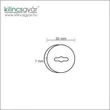 Kép 2/2 - Maestro Kéttollú BB alsó körrozetta pár fényes réz 50mm/7mm
