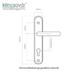 Kép 2/2 - Maestro Universal biztonsági bejárati ajtó kilincsgarnitúra választható kilincsszárral - kilincs-kilincs
