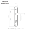 Kép 2/3 - Maestro Alt Wien réz Universal biztonsági bejárati ajtó kilincsgarnitúra gomb kilincs