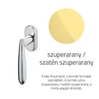 Kép 1/3 - Olivari Aster szuperarany - szatén arany ablakfélkilincs