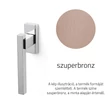 Kép 1/3 - Olivari Bios szuperbronz ablakfélkilincs