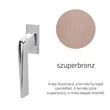 Kép 1/3 - Olivari Chevron szuperbronz ablakfélkilincs