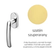 Kép 1/3 - Olivari Emilia szatén szuperarany ablakfélkilincs