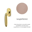 Kép 1/3 - Olivari Flaminia szuperbronz ablakfélkilincs