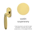 Kép 1/3 - Olivari Flaminia szatén szuperarany ablakfélkilincs
